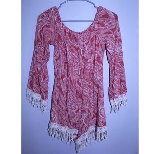 See You Monday Patterened Romper